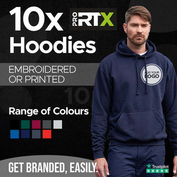 10x Embroidered Hoodies