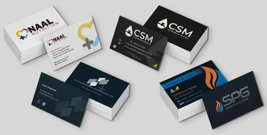 Business Cards for Plumbers example 1 Stickers and That