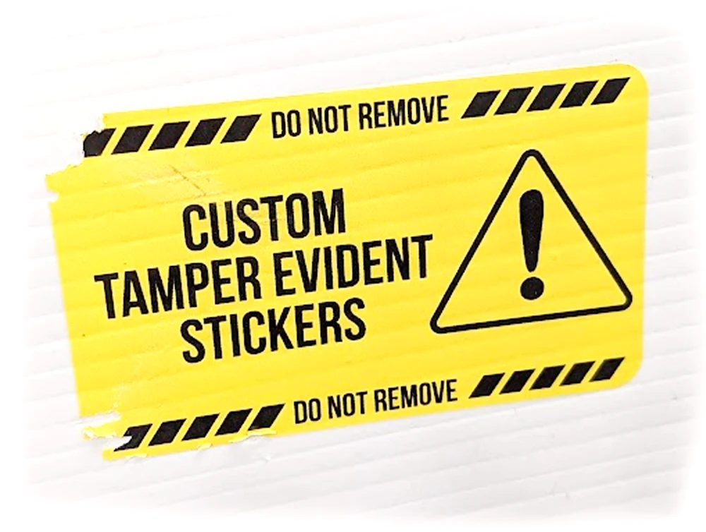 100 Custom Printed Security Void Labels – Asset Tags With Barcode/Number – Labelogix 1043-C