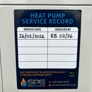 Custom Heat Pump Service Stickers